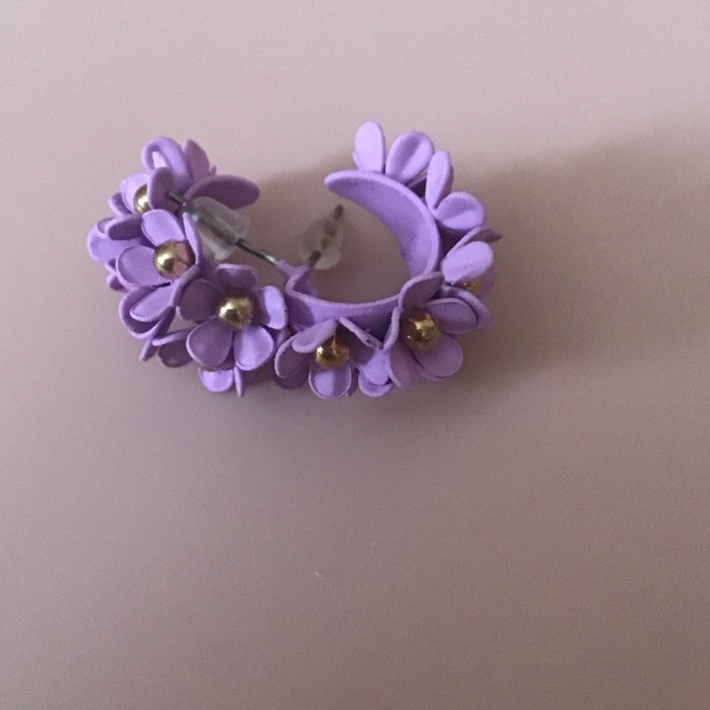 Floral Purple Earrings